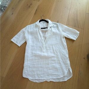 James perse White Linen relaxed Shirt